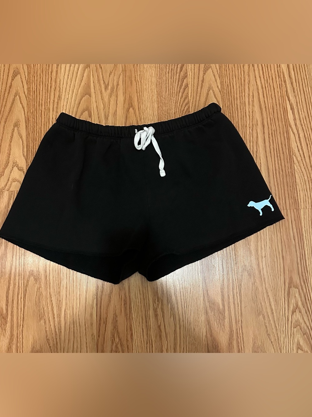 VS Pink Black Sweat Shorts Mint Dog S